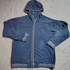 VINTAGE Patagonia Rhythm Fleece Size XL Blue Gray Full Zip Hoodie